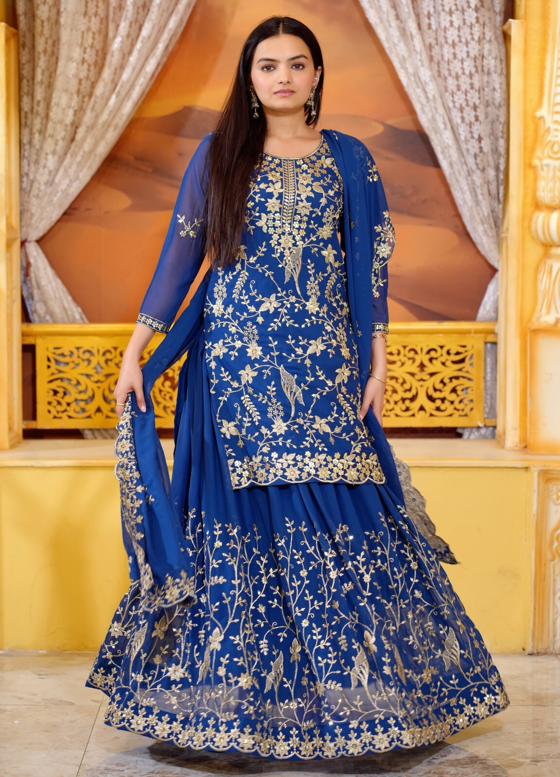 Boda India Bollywood Fiesta Diseñador Vestido Salwar Kameez Pakistaní para Mujer