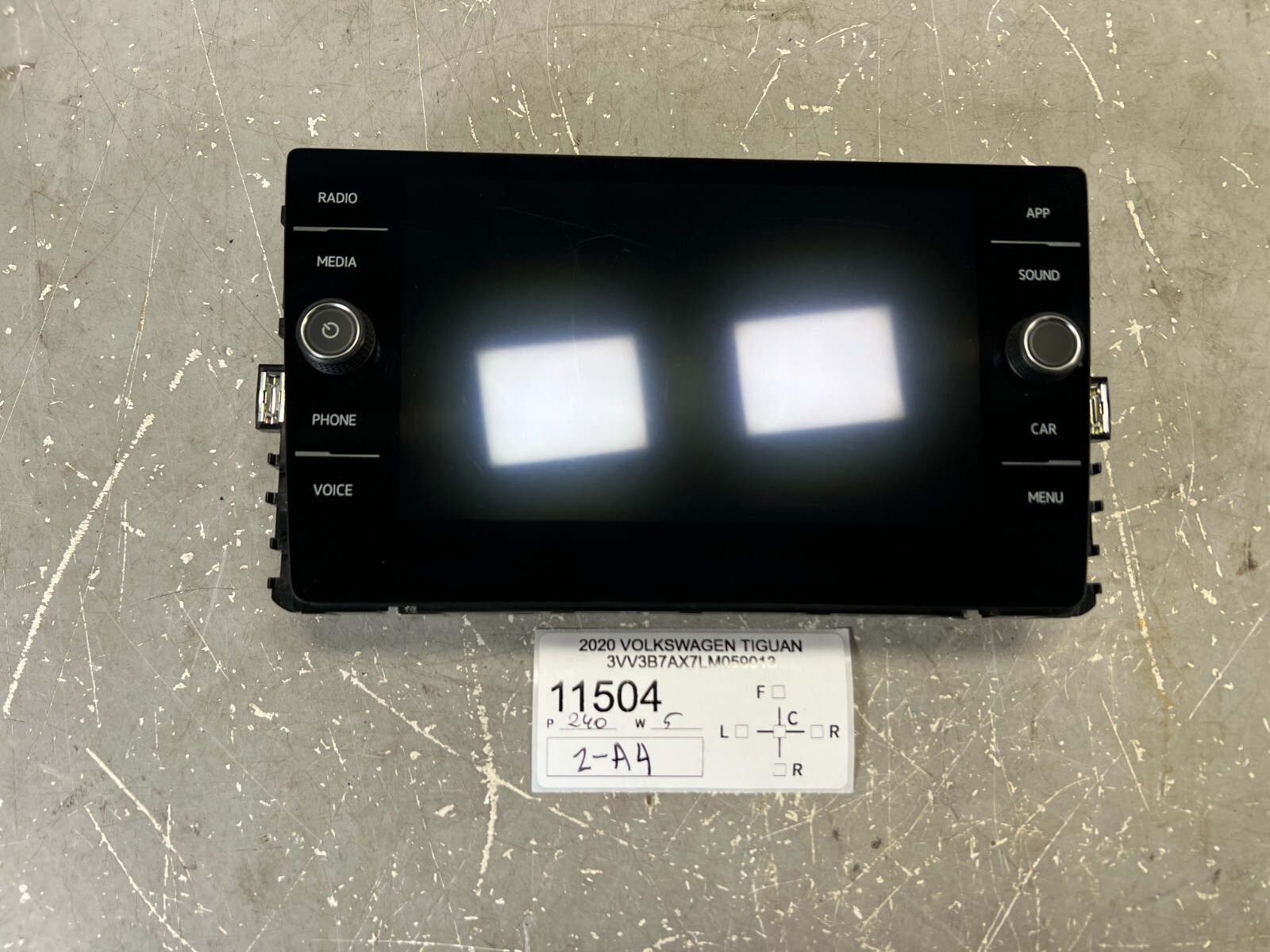 2018-2020 VOLKSWAGEN TIGUAN DASH DASHBOARD CENTER DISPLAY SCREEN MONITOR OEM