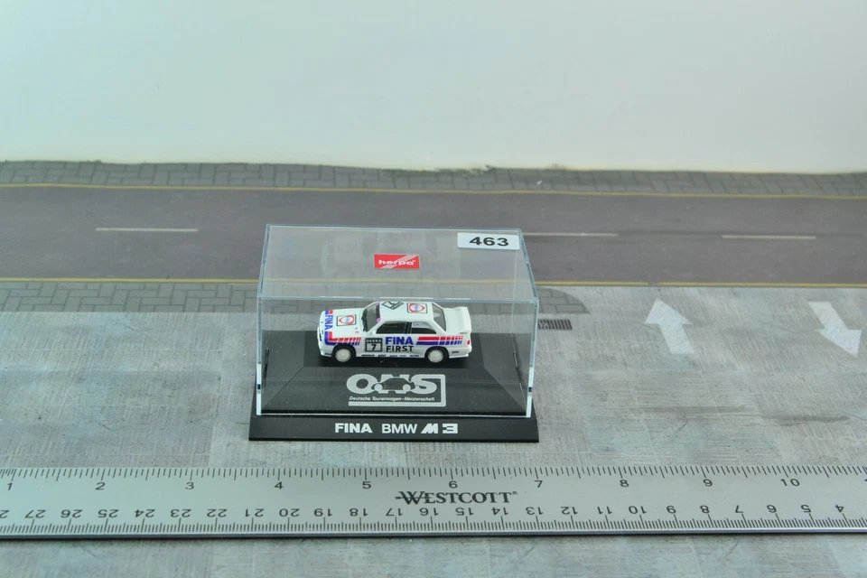 Herpa Motor Sport DTM BMW M3 # 7 FINA Racing Car 1:87 Scale (HO463) - Image 2 of 2