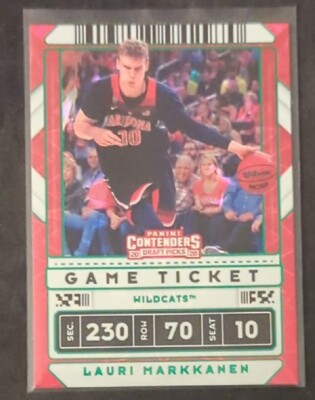 2020 Panini Contenders Draft Picks Lauri Markkanen Green Explosion Parallel #26