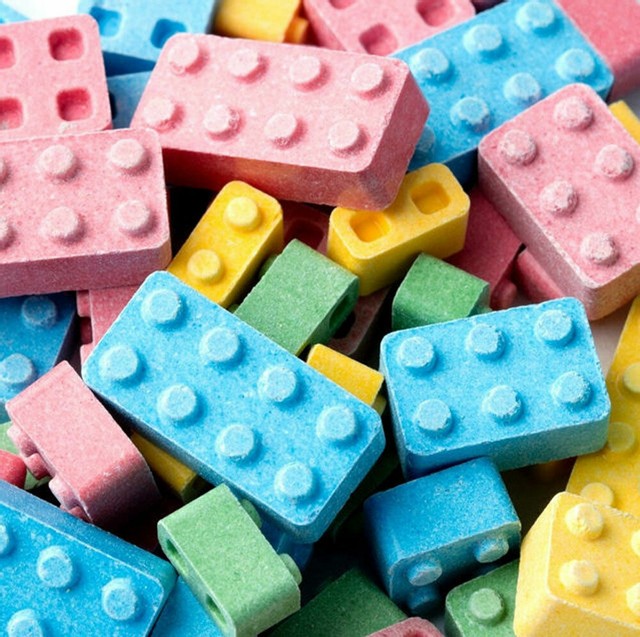 CANDY BLOCKS BLOX 4 FLAVORS 2 LB BULK Fresh & Tasty Sweet tart Candy