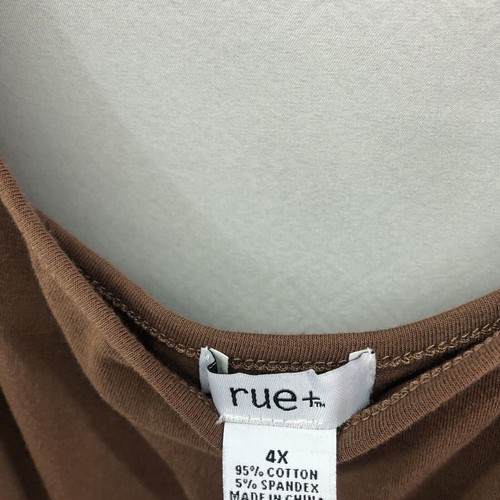 New Rue21 Short Sleeve Dark Brown Dress Young Adult Plus Size 4X Women Summer - Picture 4 of 12
