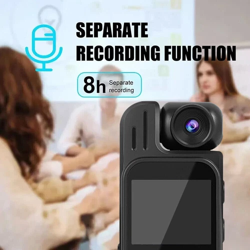 Videocámara de 20 horas HD 1080P mini cámara de cuerpo de policía 180° video DVR IR cámara nocturna - Imagen 5 de 16