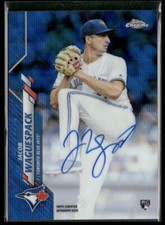 2020 Topps Chrome Jacob Waguespack Rookie Blue Wave Refractor Auto /150