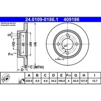 Bremsscheibe Suzuki T. Swift 1.0-1.2 17-