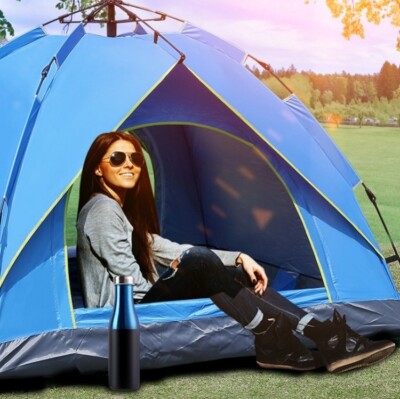 Outdoor Beach Travel Camping Automatic Spring Multi-Person Tent For 3-4 People