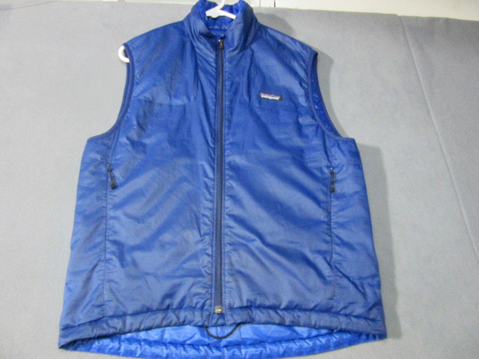 Patagonia Mens Small Blue Lined Mock Neck Full Zip Outdoor Vest-image