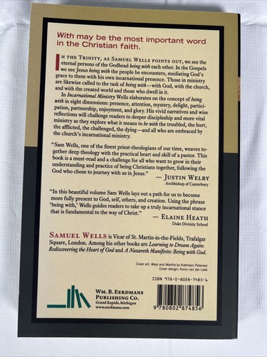 Incarnational Ministry: Being with the Church By Samuel Wells -New Softcover - Picture 2 of 3