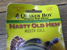 Quaker Boy Screamin' Nasty Old Hen Mouth Turkey Call Diaphragm Hunting 19101 NEW
