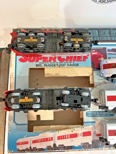 LIONEL 6-11739 #1 SANTA FE SUPER CHEIF AA ALCO 3-PASS.CAR SET LK/N-OB - Picture 2 of 11