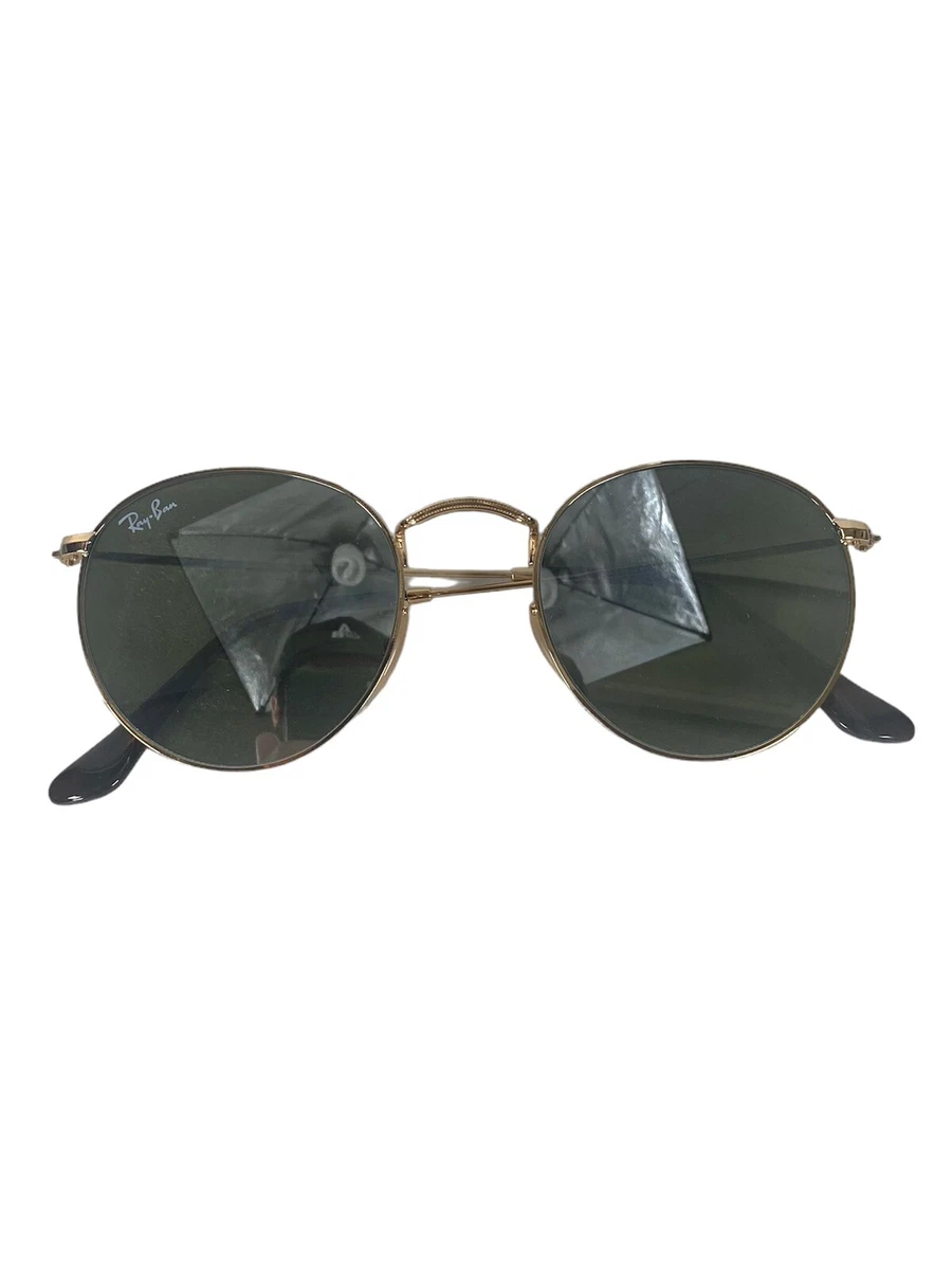 Genuine Ray Ban RB 3447 N Round Frame 001 30 5021 Sunglasses Gold Smokey Glass