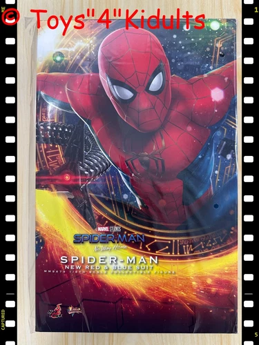 Hot Toys MMS679 Spider-Man No Way Home Spider-Man (Nuevo Traje Rojo y Azul) NUEVO