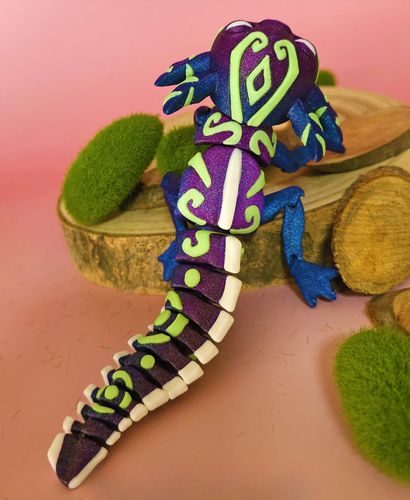 Articulated Mystical Axolotl, Flexi Toy, 3D Printed - Picture 15 of 101