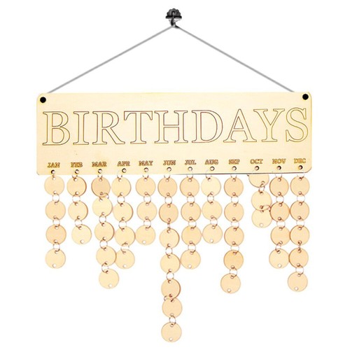 Family Birthday Reminder Hanging Calendar Board DIY Gift Wooden eBay