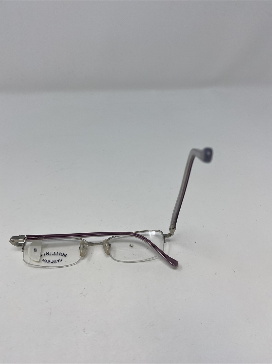ROYCE INTL Eyeglasses Frames N-49 1 47-18-135 Purple/Silver Half