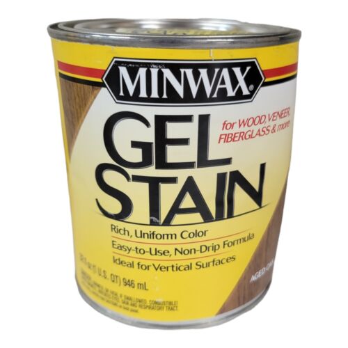 Minwax Gel Stain for Interior Wood Surfaces 1 Quart Aged Oak dented