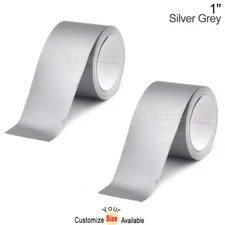 2x 1" x 78" DIY Silver Grey Racing Stripes Car Hood Vinyl Sticker Body Decals