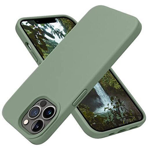 Designed for iPhone 13 Pro Case,[Silky and Soft Touch Series] Calke Green