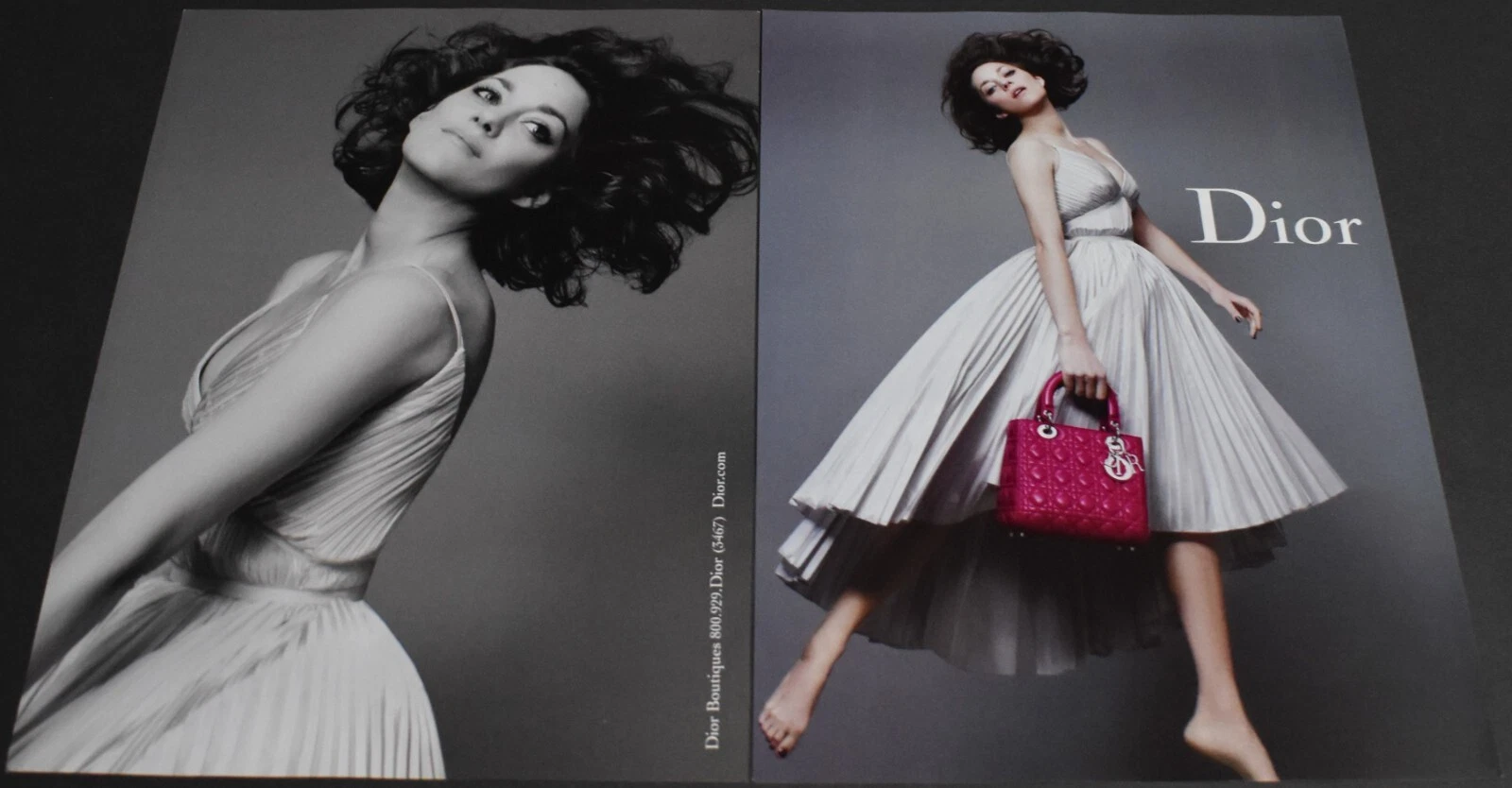 2014 Stampa Pubblicità Sexy Dior Bruna Lady Abito Elegante Beauty Style Moda Arte Borsa