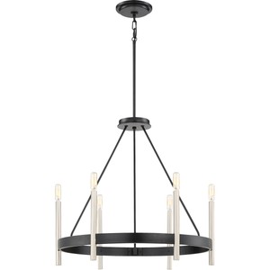 Quoizel Ath5006k Anthem 6 Light 25 Inch Mystic Black Chandelier