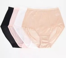 Breezies Set of 4 100 Nylon Full-Brief Panties Seashell Pink Medium A351085