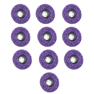 10 Pack 4 In x 5/8 In Purple Strip Discs Stripping Wheel Fits For Angle Grinders