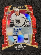 2019-20 UD Allure Rookies Carl Grundstrom #73 Red Rainbow LA Kings