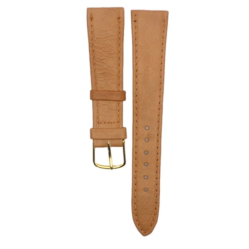 18mm Tan Leather Watch Strap with Gold Buckle Replacement Band for Men and Women - Picture 3 of 5