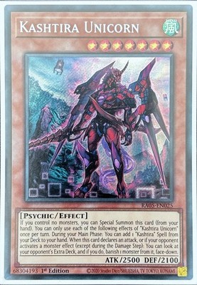 Kashtira Einhorn RA05-DE025 Secret Rare 1. Auflage