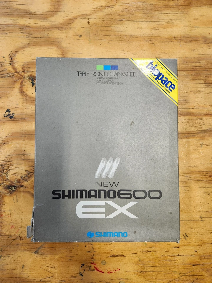 Juego de bielas triples Shimano 600ex fc-6206 22x44x48 vintage nuevo en caja con BB 180 mm Foto 2 de 3