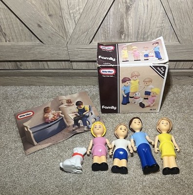 Vintage Little Tikes Dollhouse People 5 Family Figures In Box