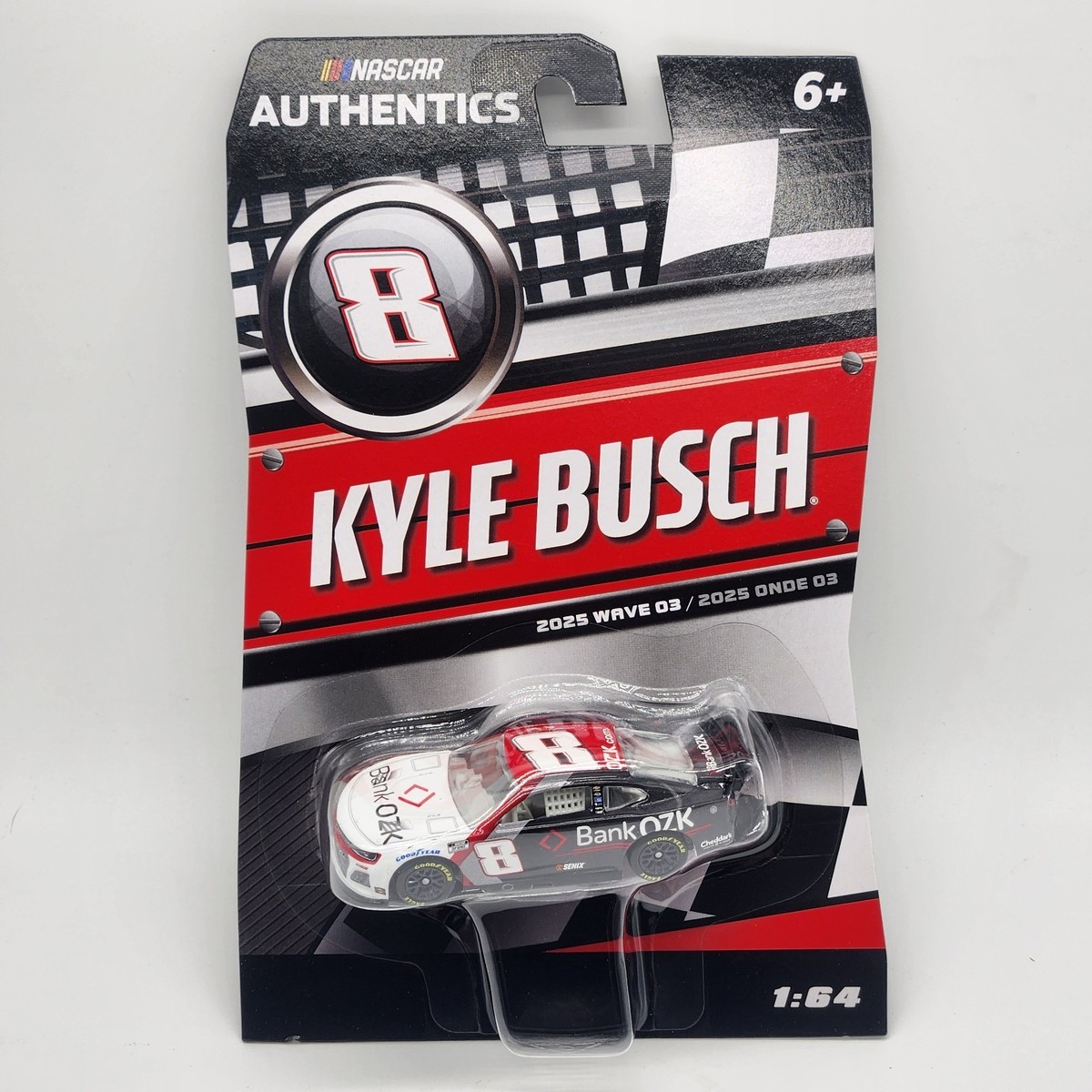2025 NASCAR AUTHENTICS WAVE 3 1/64 #8 KYLE BUSCH BANK OZK.COM