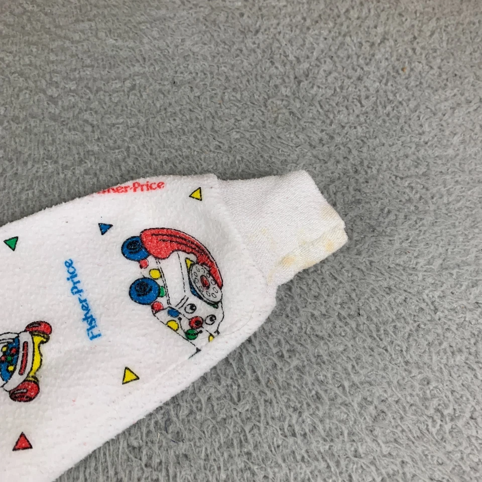 Pijama Fisher Price vintage talla 4T ropa para niños juguetes estampado calzado para dormir con pies Foto 4 de 4