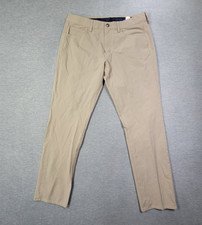 Vineyard Vines Performance Pants Mens 34x30 Beige Stretch Straight Leg Golf