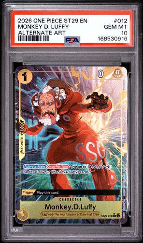 2026 One Piece St29-Egghead #012 Monkey D. Luffy Alternate Art PSA 10