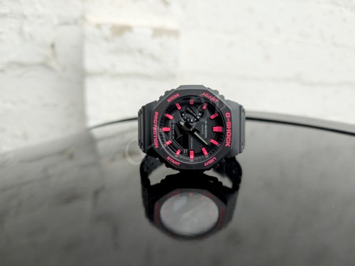 Orologio Casio personalizzato CasiOak G-Shock neon magenta rosa GA-2100 dipinto a mano mod - Foto 4 di 5