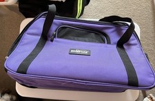 Soft Sided Pet Carrier Airline Travel Basically New Purple Handle  Shoulder