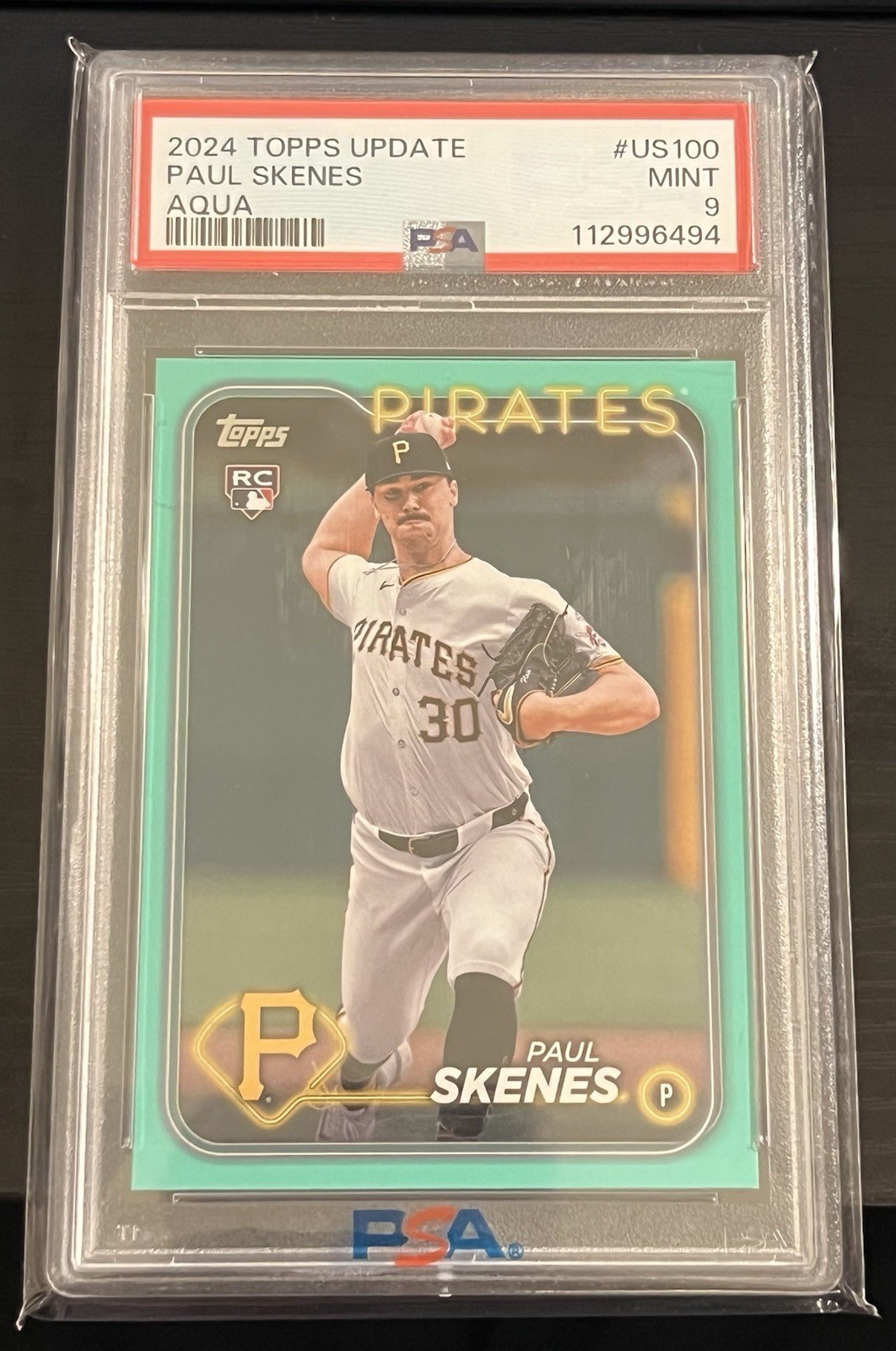 2024 Topps Update Series - Paul Skenes #US100 Aqua White uniform (RC)