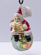 Radko Christmas Ornament: On Top Of The World, 10th Anniversary Glass Santa