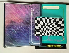Mead Trapper Keeper 1" 3 Ring Binder Retro Portfolio Purple Galaxy Space