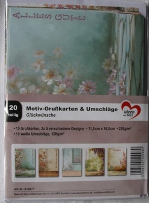 10 Motiv-Grußkarten ''Glückwünsche'', B6, Jittenmeier