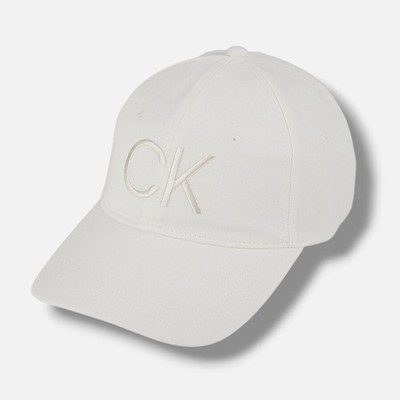 Calvin Klein Men's White CK Logo Baseball Cap OS