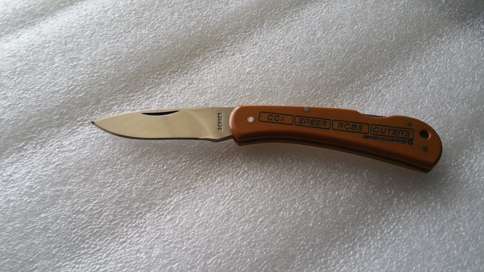 Vintage Gerber Classic LST Ivory Micarta Drop Point Lockback Pocket Knife Yellow - Image 4 of 4