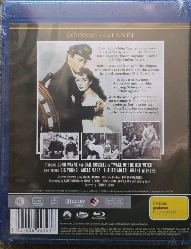 Wake of the Red Witch (John Wayne Gail Russell) (Aust Region B) Bluray NEW - image 2 of 2