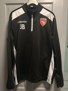 Morecambe FC Jim Bentley Match Worn Issue Training Top Macron XXL 2XL 2017 £3