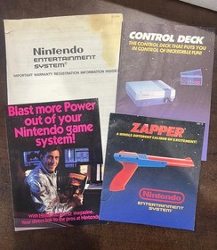 Nintendo NES Action Set with Box, Super Mario Game, Inserts - Tested & Works!!