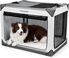 Collapsible Soft Dog Crate 36 Inch, Portable Travel Pet Crate for Large Dogs wit