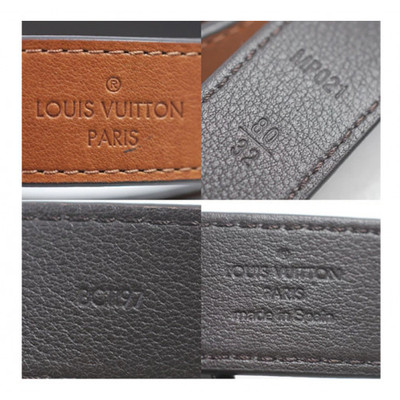 Louis Vuitton Santur Belt/Brown Color Silver Buckle MP021 80  display picture 3