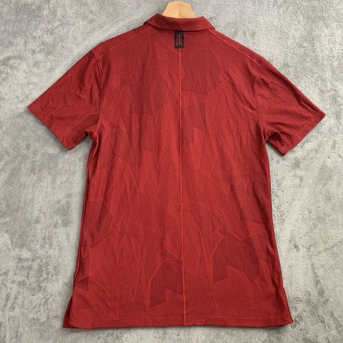 Nike Shirt Herren Small Golf Polo Rot Tiger Woods TW Camo Jacquard CT3801 Freizeit - Bild 9 von 10