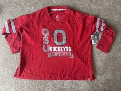 Ohio State Buckeyes Womens M Red Long Sleeve Shirt The Yard Colosseum NWT